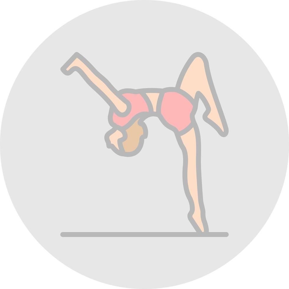 conception d'icône de vecteur de gymnaste