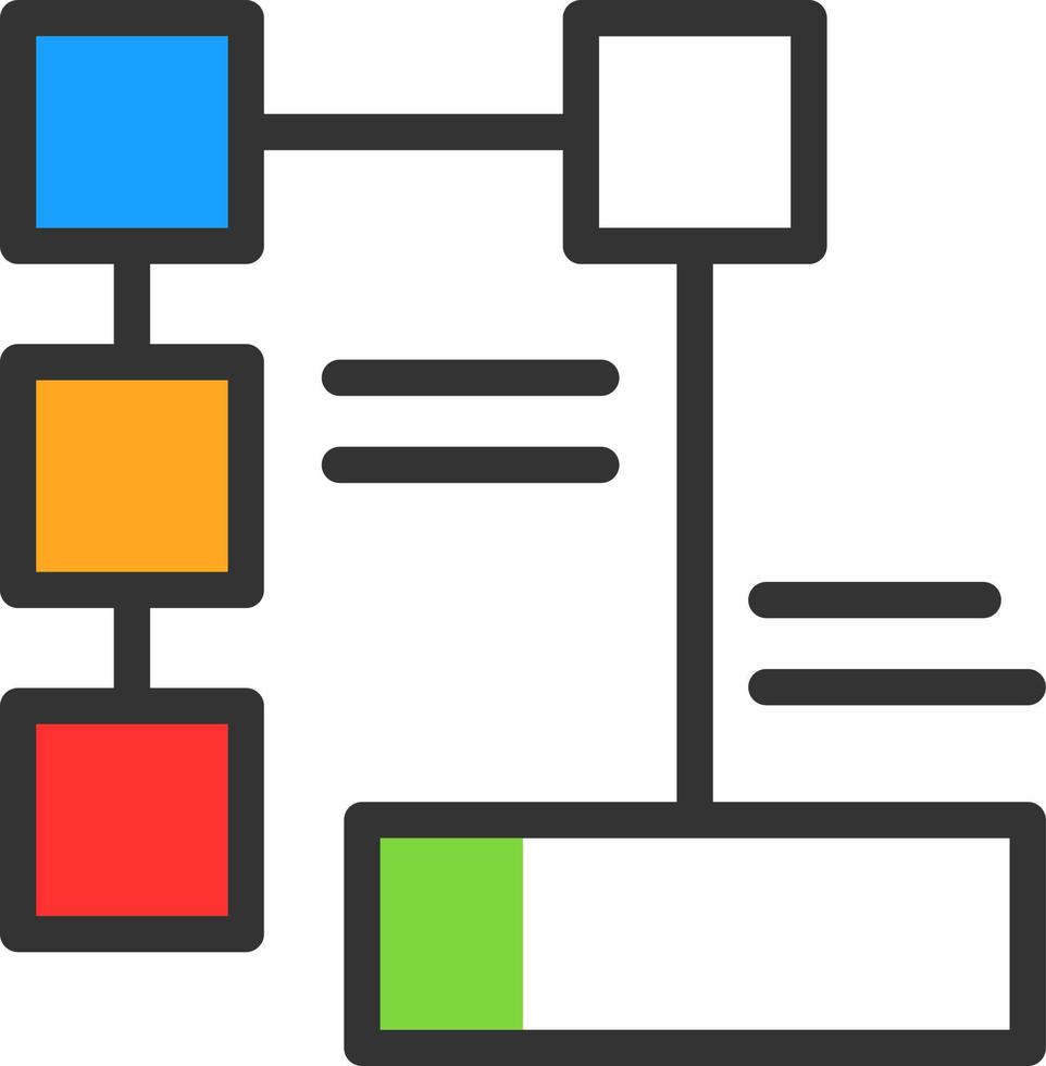 conception d'icône de vecteur d'organigramme