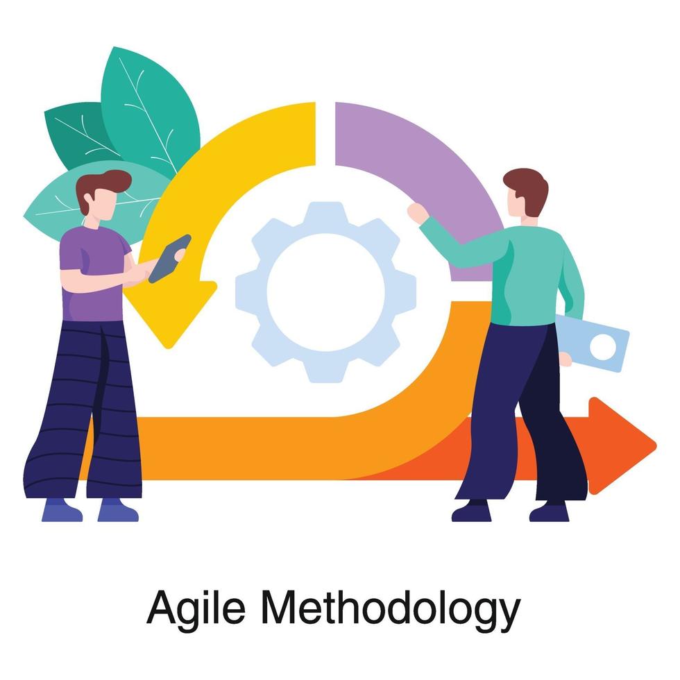 concept de développement logiciel agile vecteur