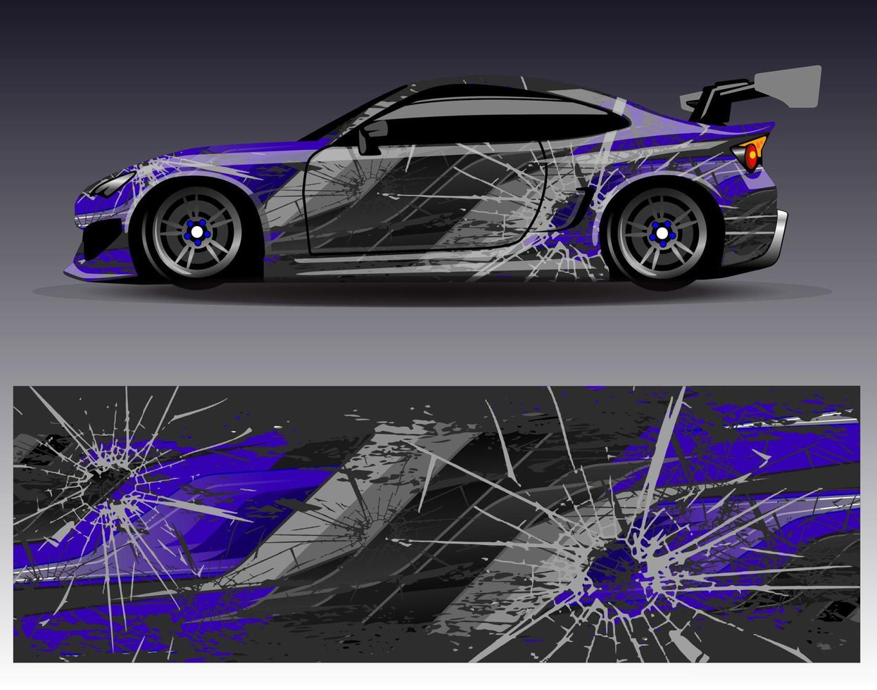 vecteur de conception d'enveloppe de voiture. conceptions de kit de fond de course à rayures abstraites graphiques pour l'aventure et la livrée de rallye de voiture de course de véhicule d'emballage