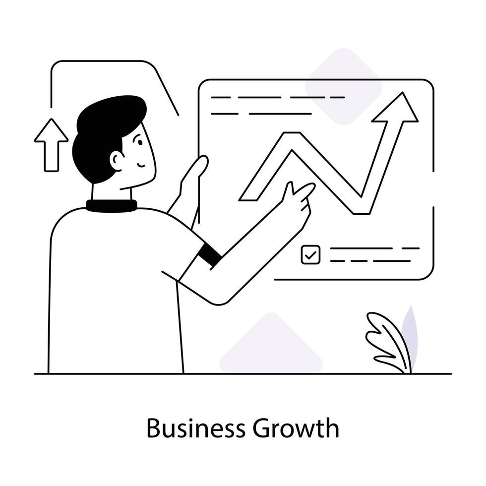 croissance d'entreprise à la mode vecteur