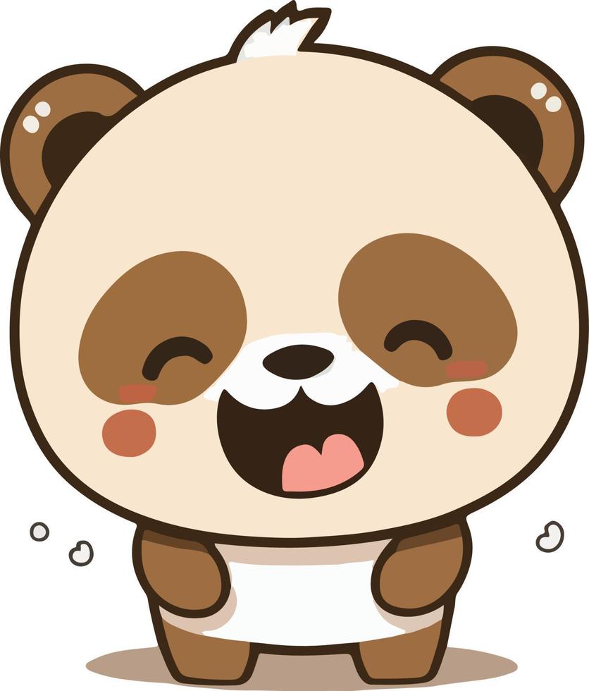 mignonne content Panda vecteur graphique illustration