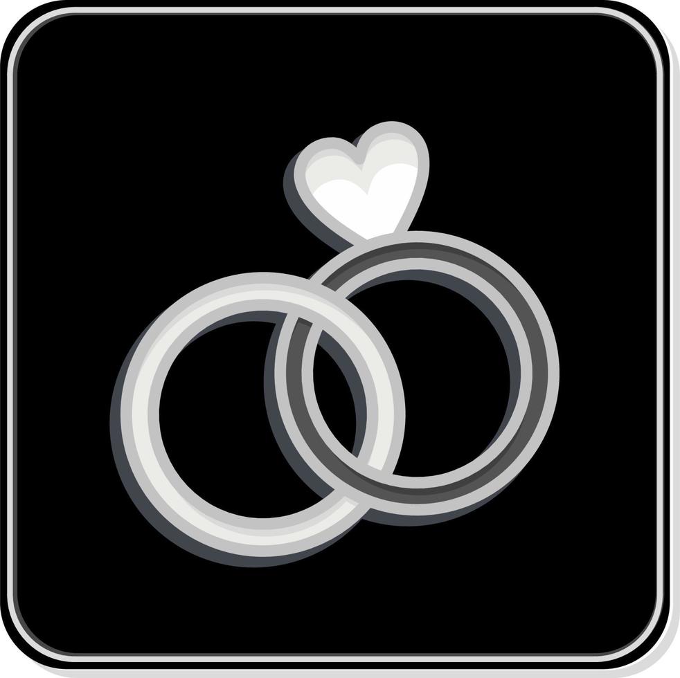 icône anneau. en relation à famille symbole. Facile conception modifiable. Facile illustration vecteur