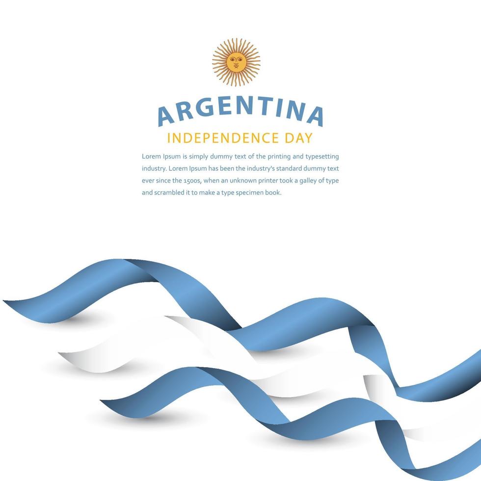 heureux, argentine, fête de l'indépendance, célébration, vecteur, modèle, conception, illustration vecteur