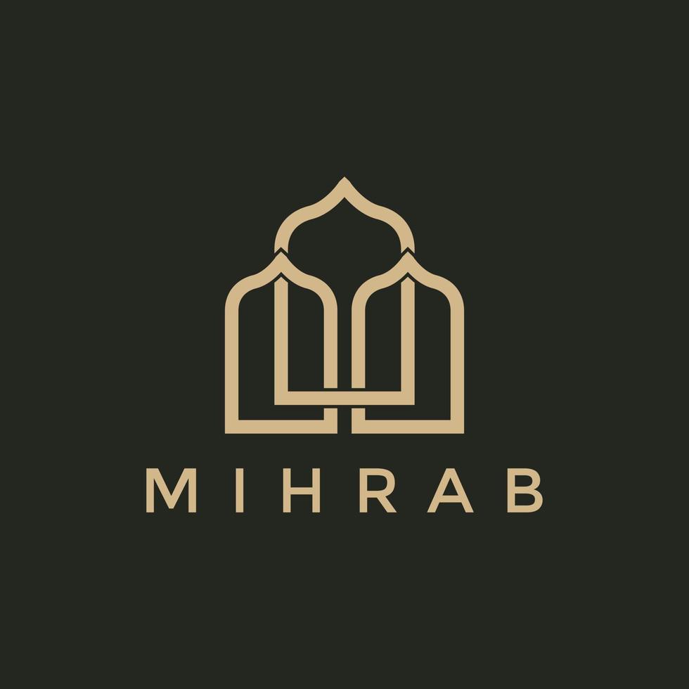 mihrab logo vecteur icône illustration