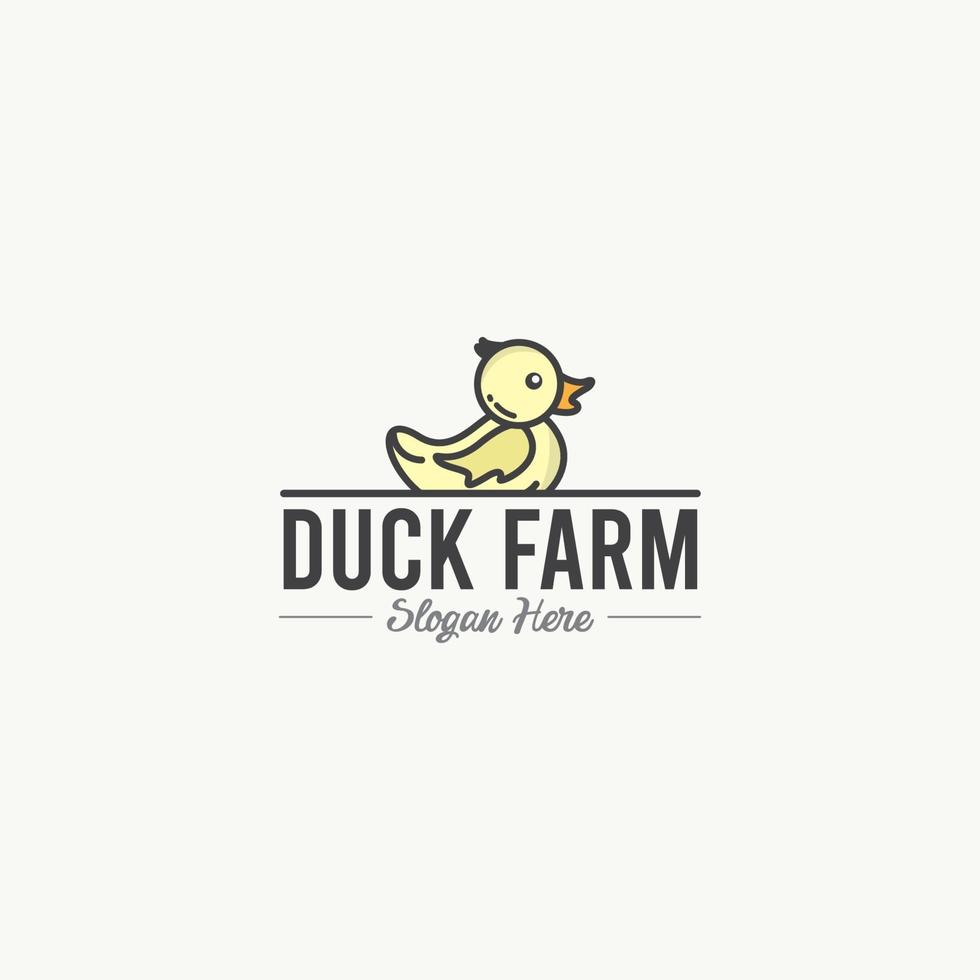 canard ferme logo icône vector illustration de conception de modèle