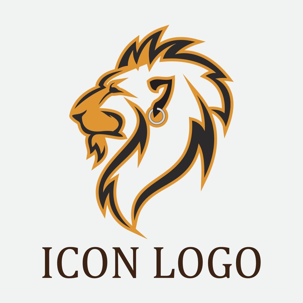 icône de vecteur de modèle de logo de lion