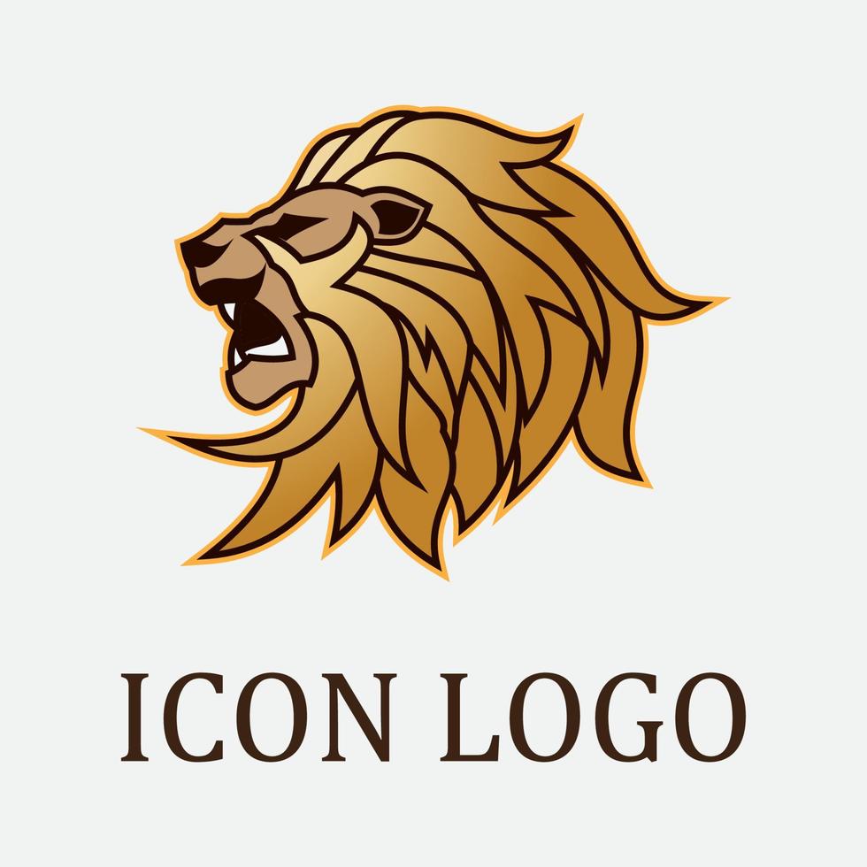 icône de vecteur de modèle de logo de lion