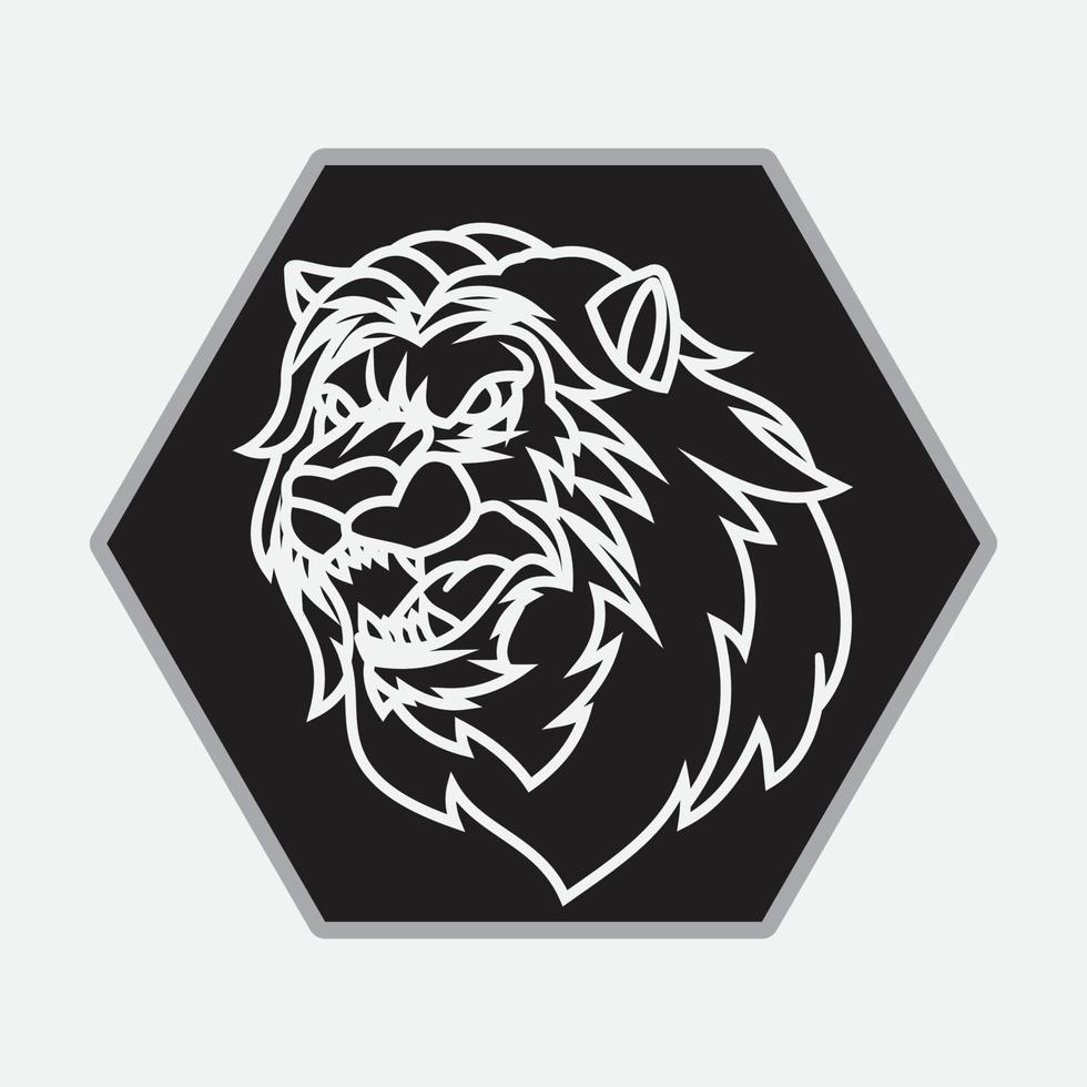 icône de vecteur de modèle de logo de lion