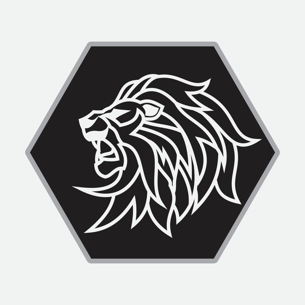 icône de vecteur de modèle de logo de lion