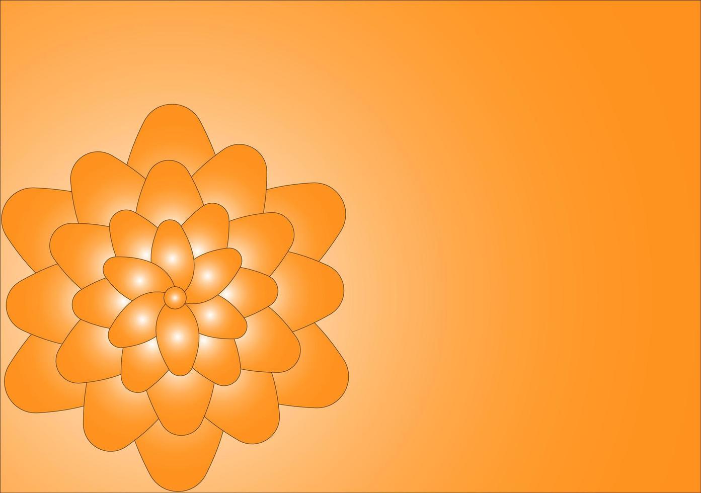 abstrait floral luxe Contexte avec Orange fleurs vecteur