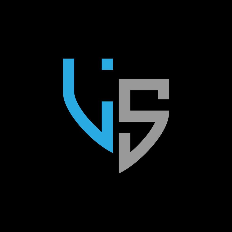 ls abstrait monogramme logo conception sur noir Contexte. ls Créatif initiales lettre logo concept. vecteur