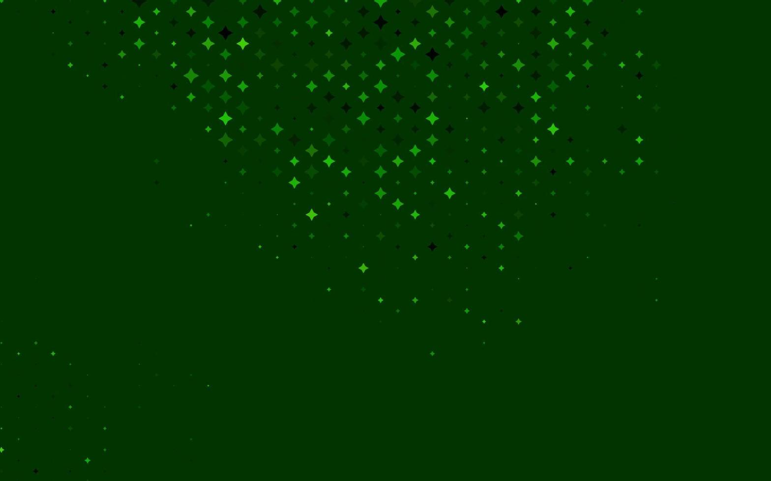 texture de vecteur vert clair avec de belles étoiles.