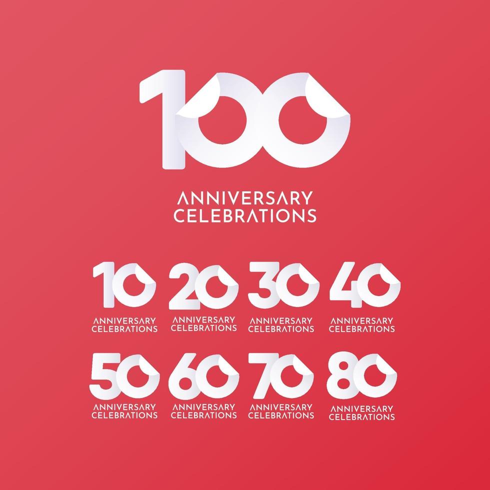 100 ans anniversaire célébration vector logo icône modèle illustration de conception