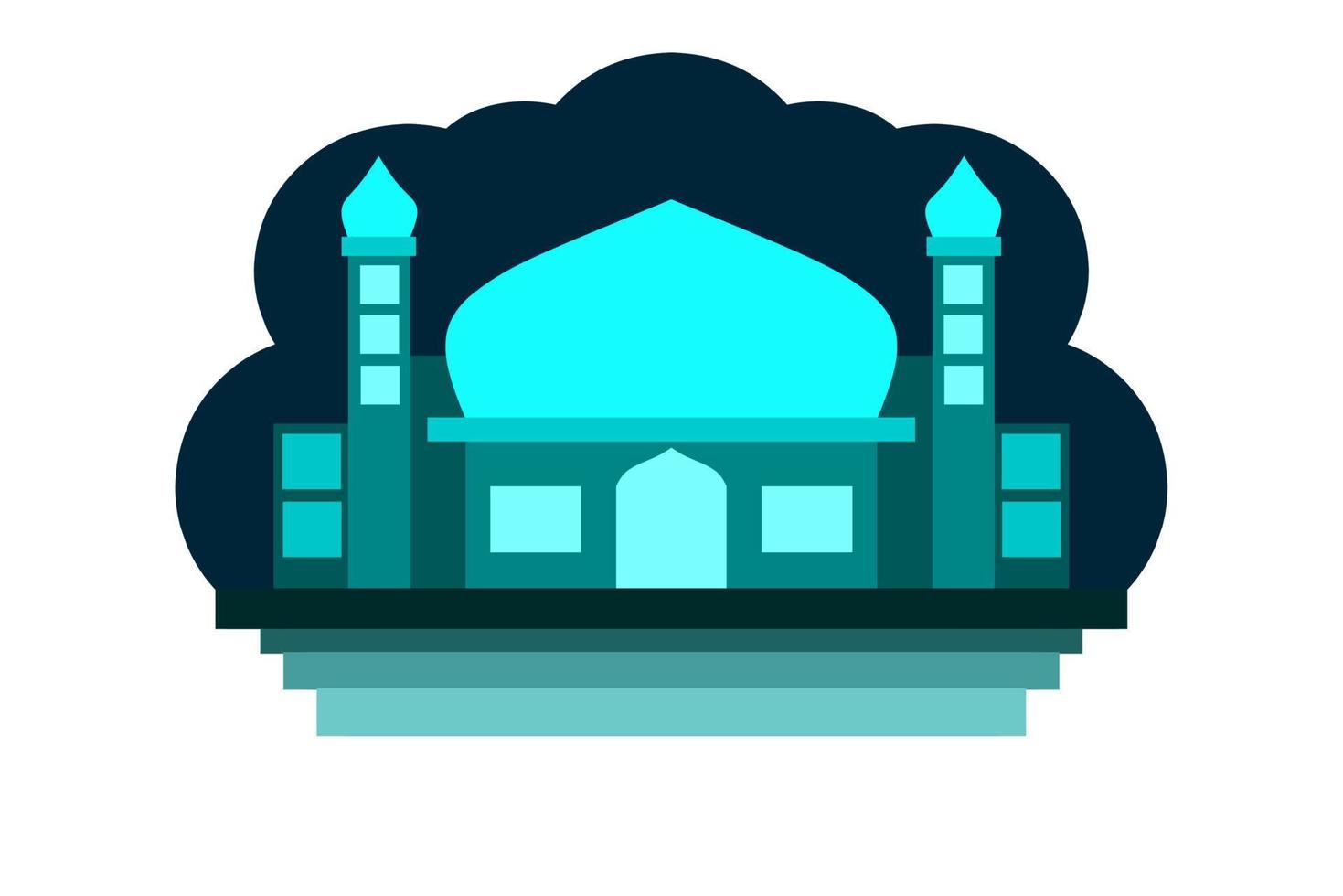 mosquée illustration, mosquée icône avec élégant concept, parfait pour Ramadan conception vecteur