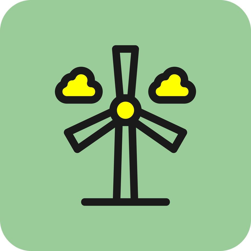 conception d'icône de vecteur d'éolienne