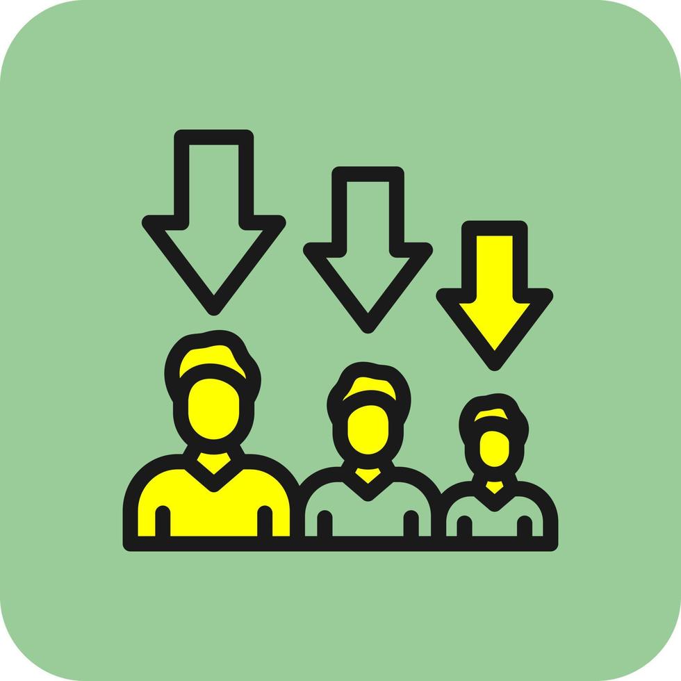 conception d'icône vectorielle de réduction des effectifs vecteur