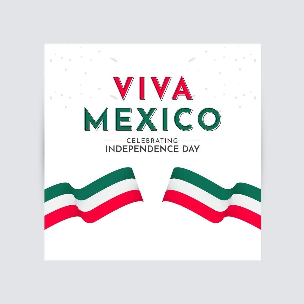 heureux, mexique, fête de l'indépendance, célébration, vecteur, modèle, conception, logo, illustration vecteur