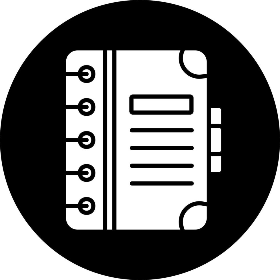 icône de vecteur de carnet de notes