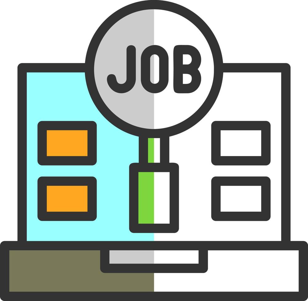 conception d'icône de vecteur de recherche d'emploi