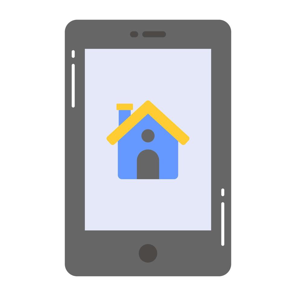 maison à l'intérieur mobile vecteur de Accueil application dans modifiable style