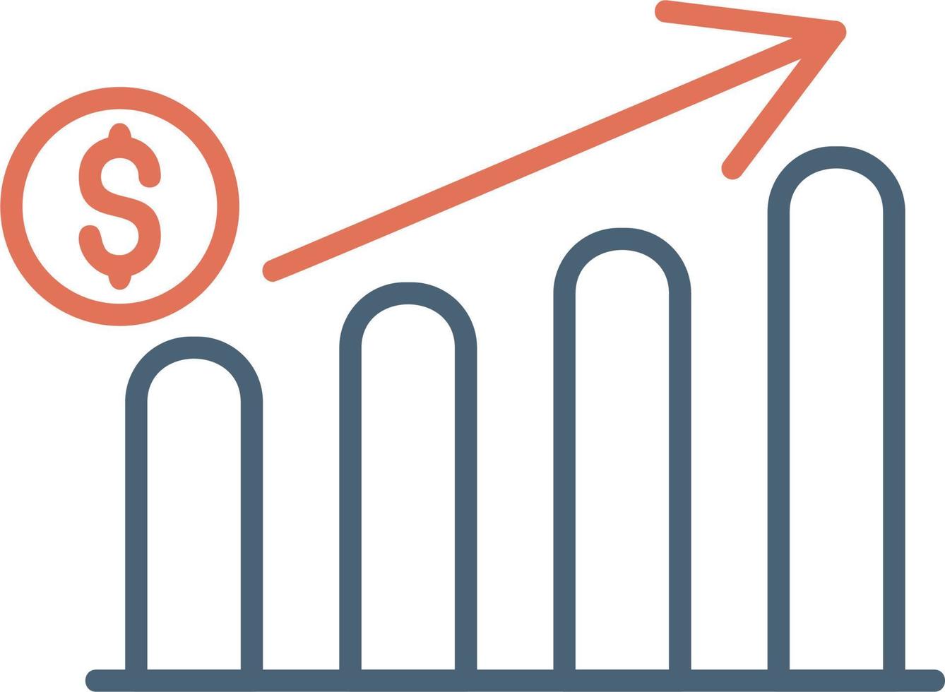 profit croissance vecteur icône