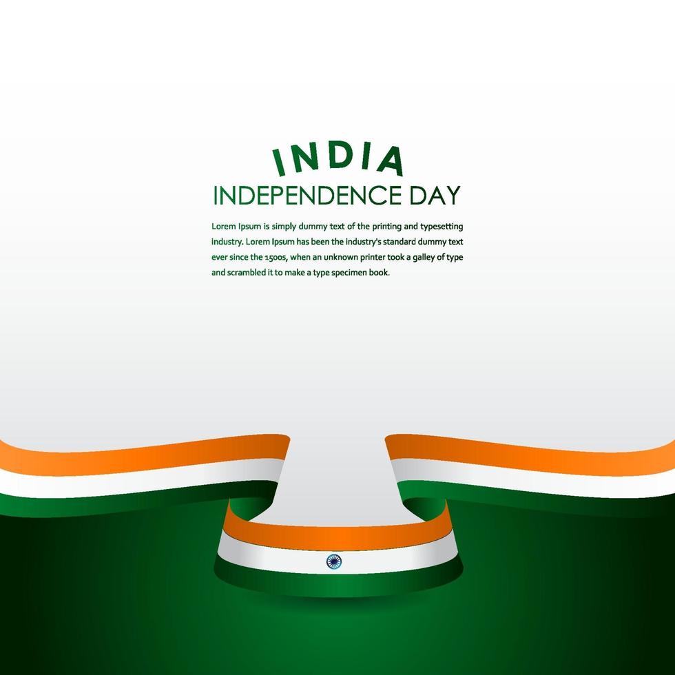 joyeux jour de l'indépendance de l'inde célébration vector illustration de conception
