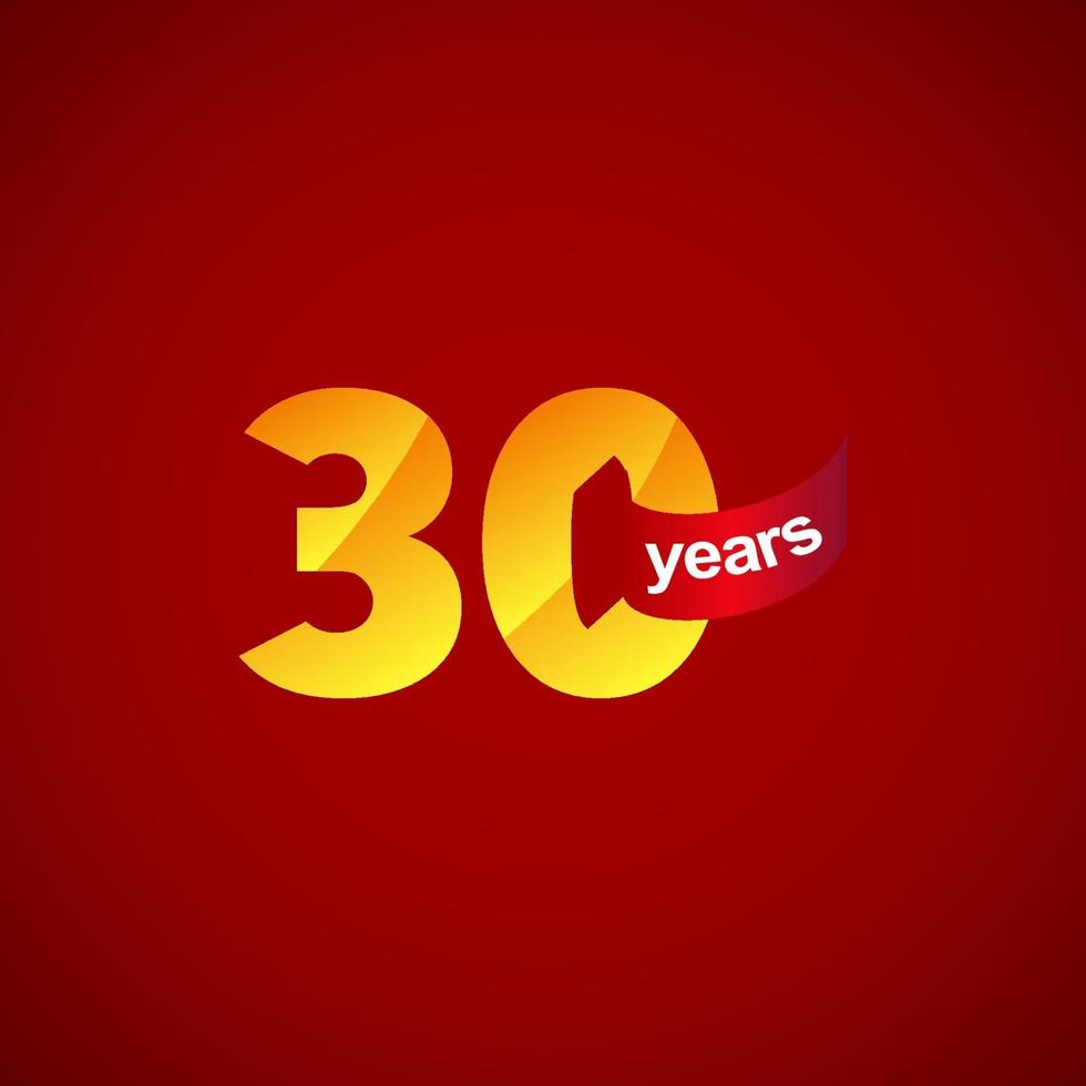 30 ans anniversaire célébration logo vector illustration de conception de modèle