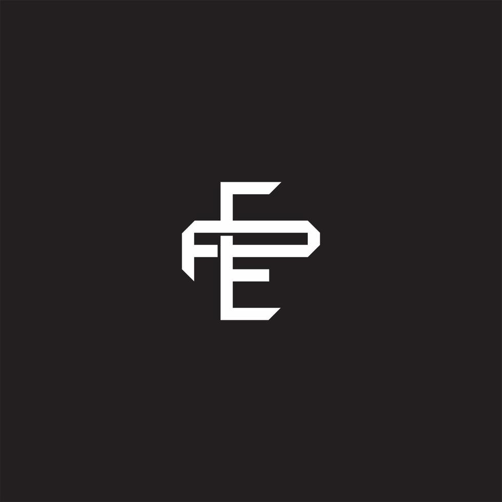 ep initiale lettre chevauchement verrouillage logo monogramme ligne art style vecteur