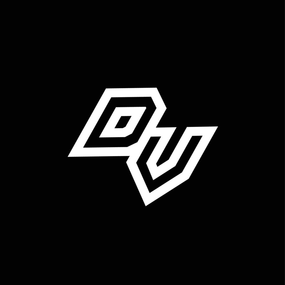 dv logo monogramme avec en haut à vers le bas style négatif espace conception modèle vecteur