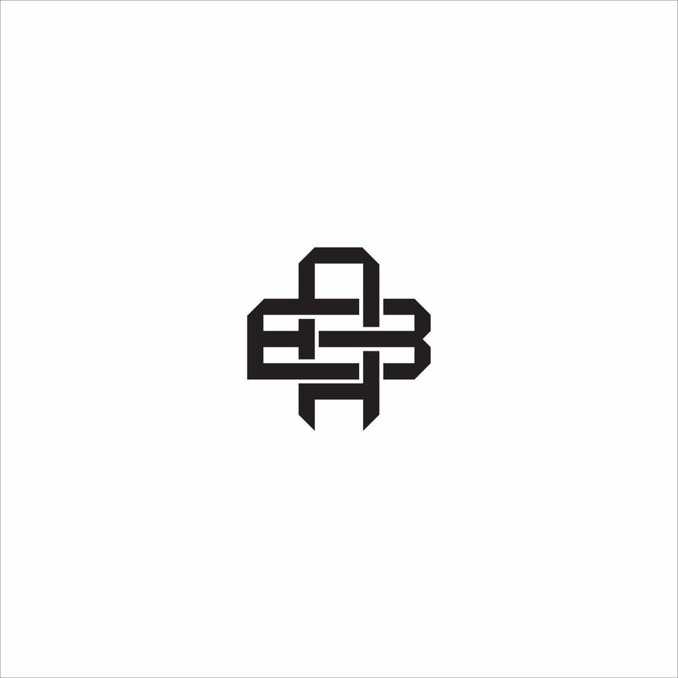 un B initiale lettre chevauchement verrouillage logo monogramme ligne art style vecteur