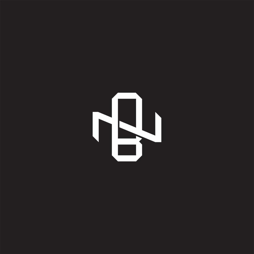 bn initiale lettre chevauchement verrouillage logo monogramme ligne art style vecteur