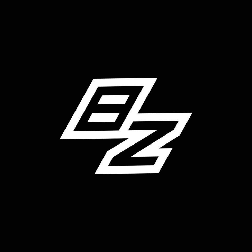 bz logo monogramme avec en haut à vers le bas style négatif espace conception modèle vecteur