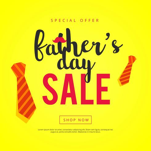 Contexte de vente Happy Fathers Day vecteur