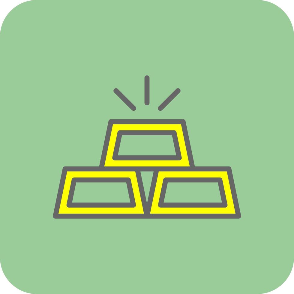 conception d'icône vectorielle de lingots d'or vecteur