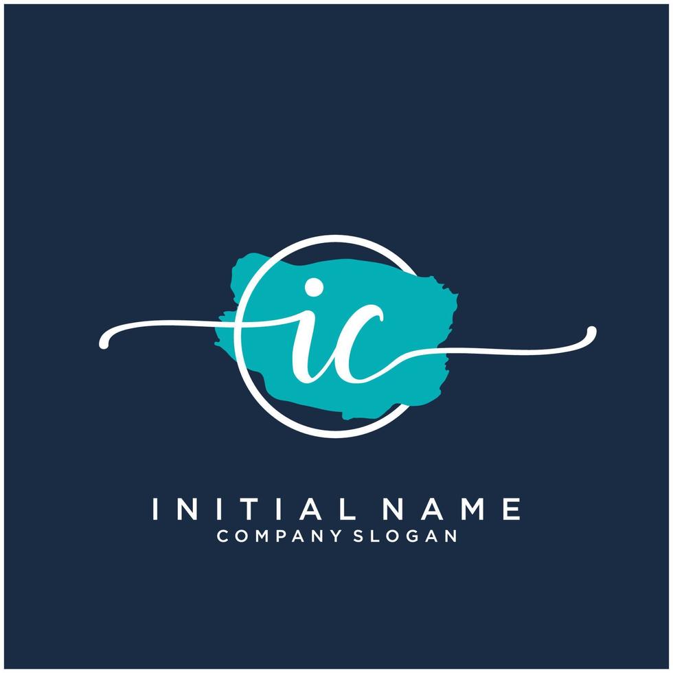 initiale ic féminin logo collections modèle. écriture logo de initiale signature, mariage, mode, bijoux, boutique, floral et botanique avec Créatif modèle pour tout entreprise ou entreprise. vecteur