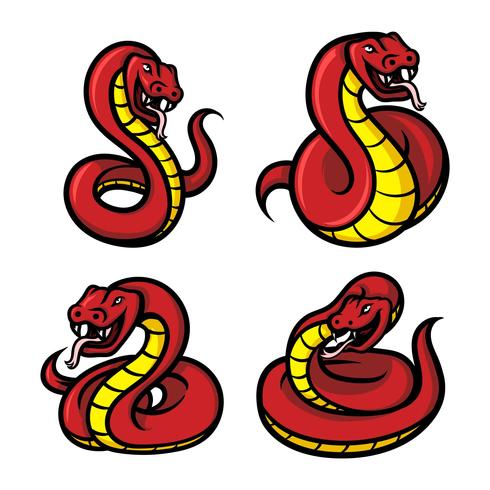 Mascottes de serpent vecteur