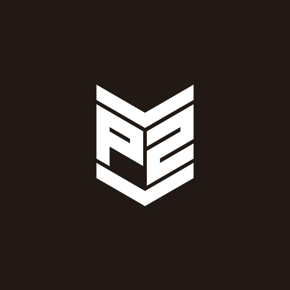 logo alphabet monogramme avec emblème style vecteur