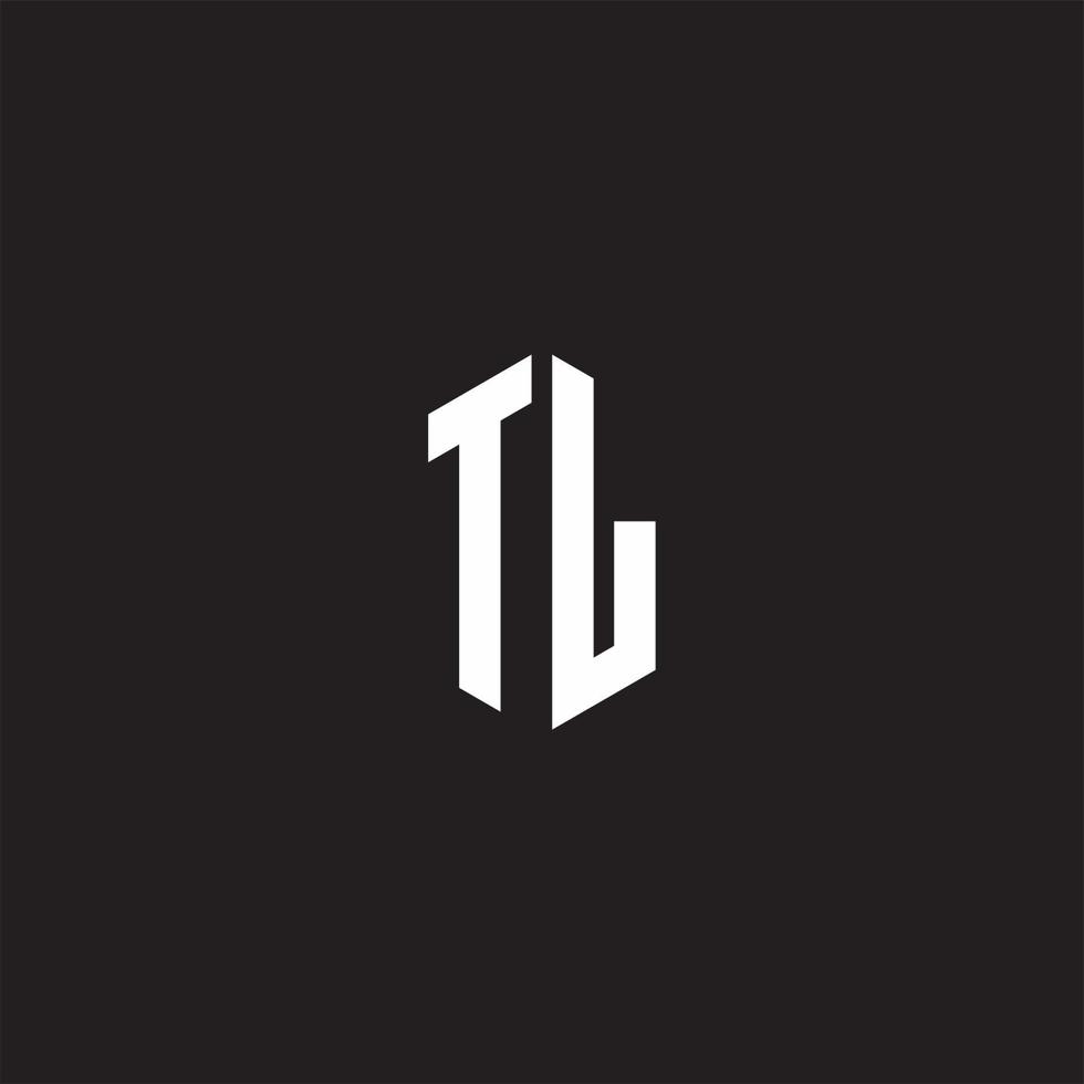 tl logo monogramme avec hexagone forme style conception modèle vecteur