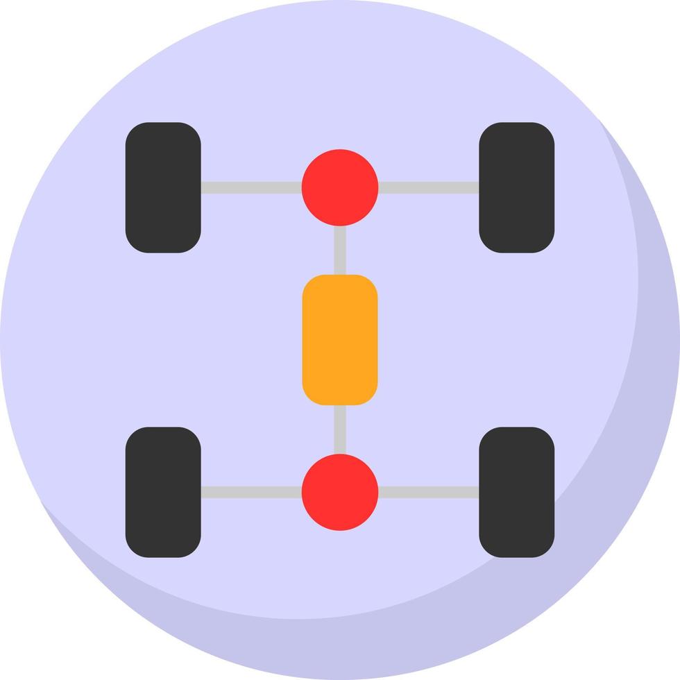 conception d'icône de vecteur de train de roulement