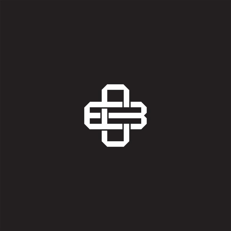cb initiale lettre chevauchement verrouillage logo monogramme ligne art style vecteur