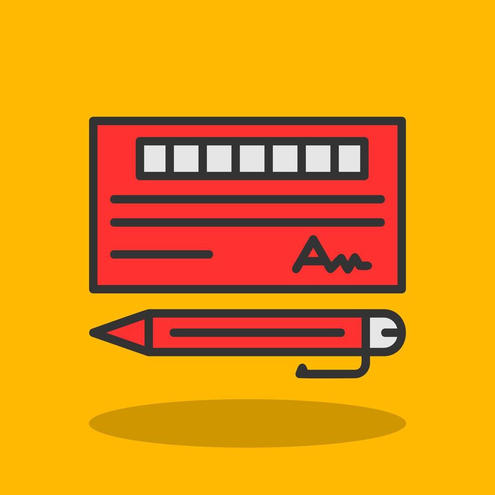 conception d'icône de vecteur de chèque bancaire
