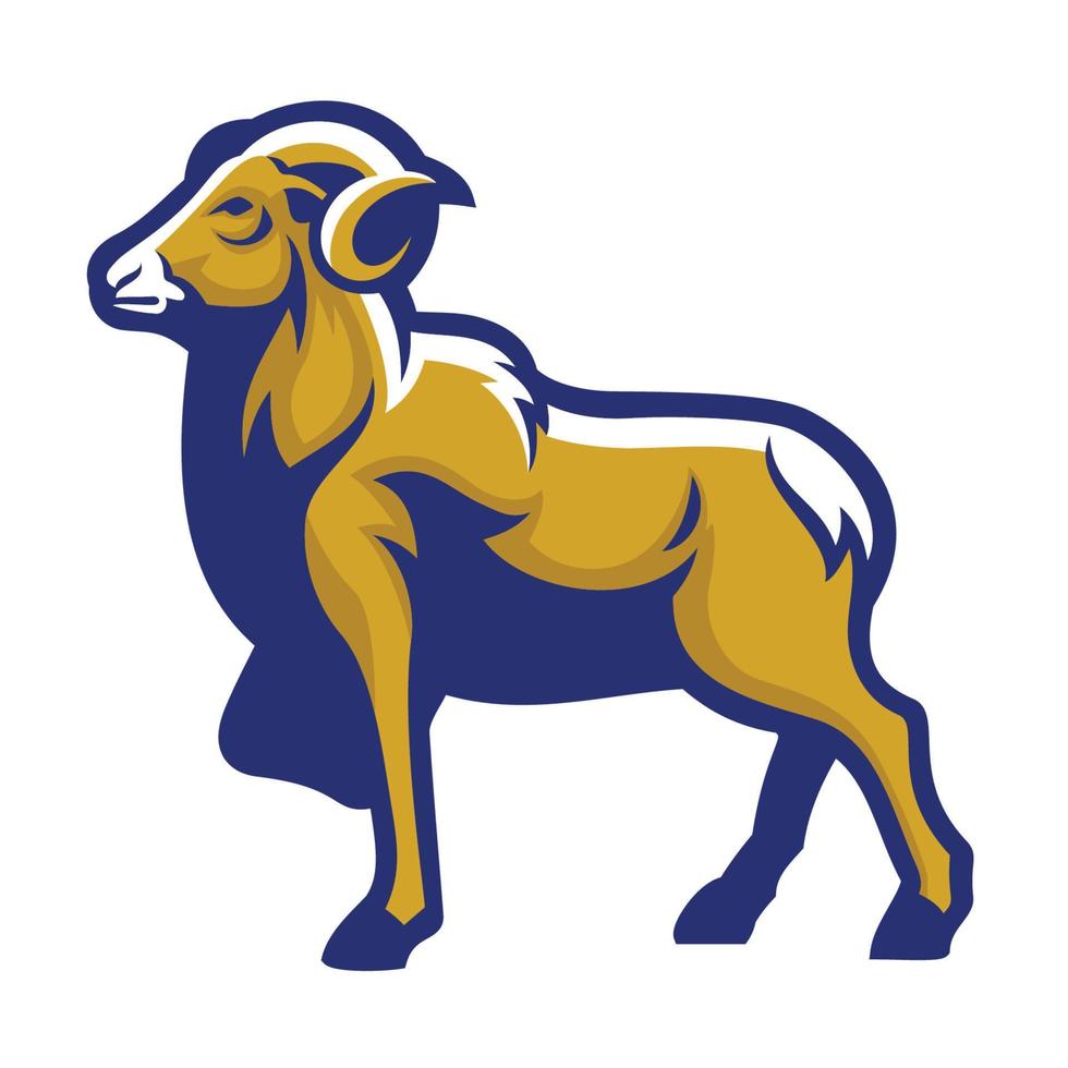 RAM chèvre mascotte vecteur