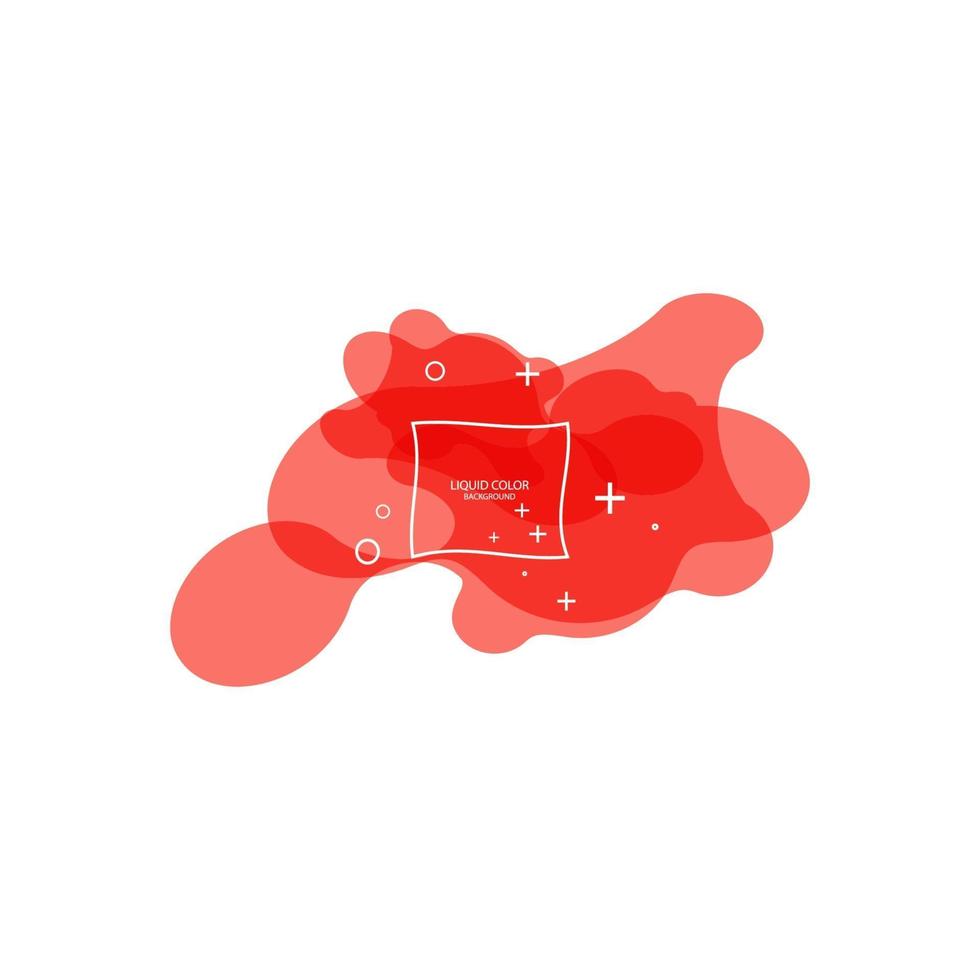 bannière de vecteur abstrait moderne. forme liquide géométrique plate avec des couleurs de corail vivants. modèle vectoriel moderne, modèle pour la conception d'un logo, d'un dépliant ou d'une présentation. formes géométriques abstraites