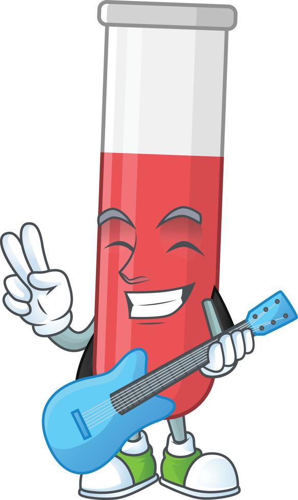 rouge tester tube dessin animé personnage vecteur