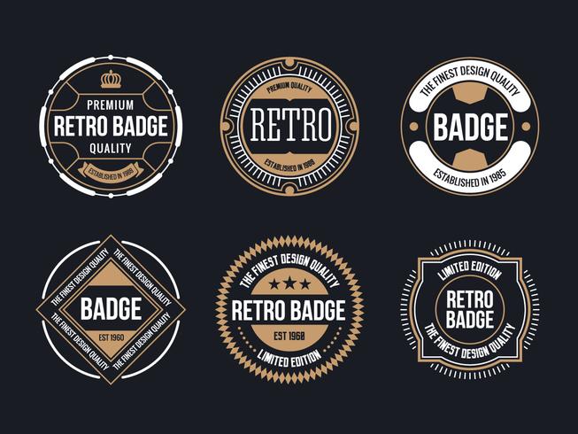 Collection de designs Circle Vintage et Retro Badge vecteur