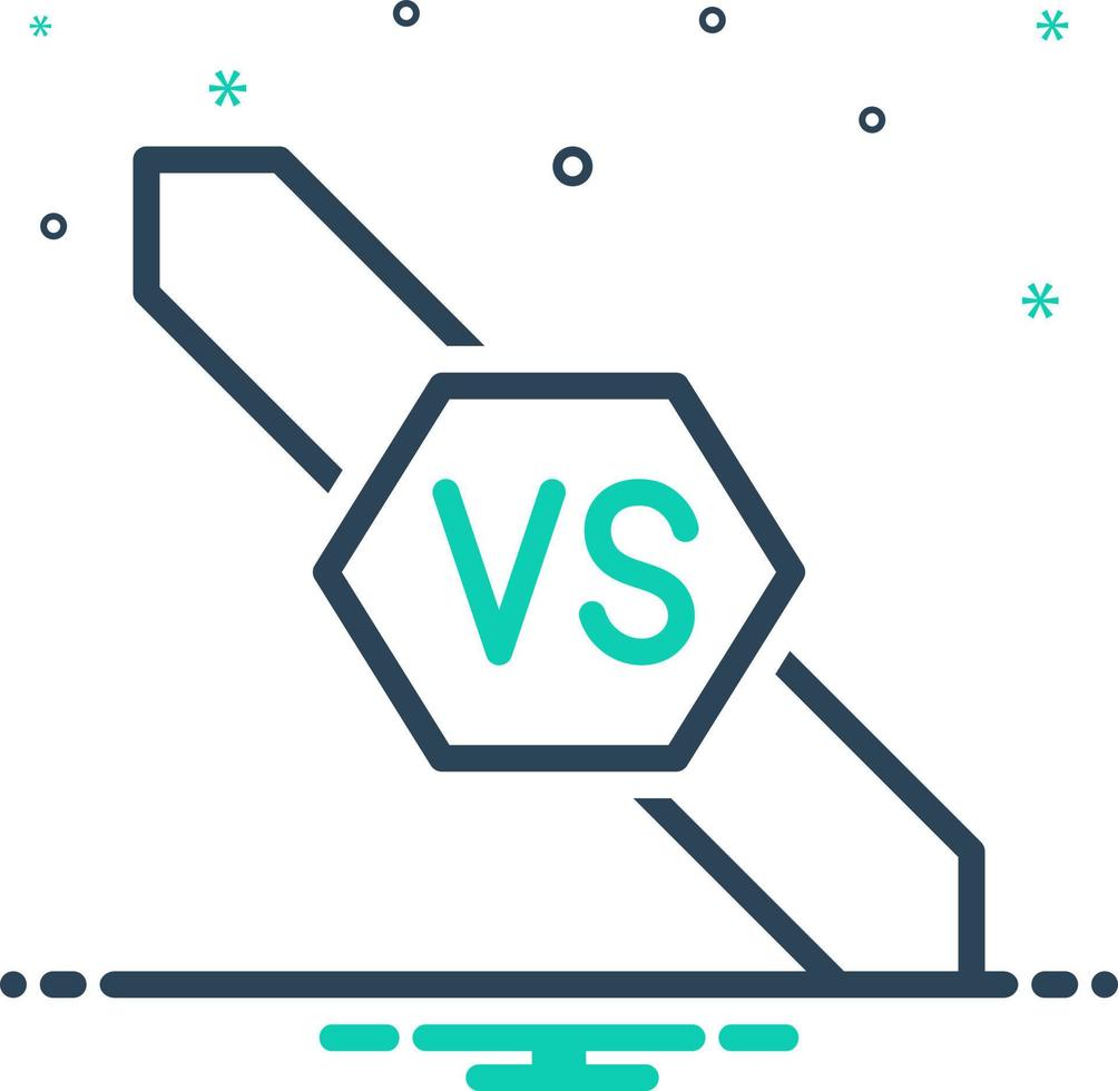 icône de mélange pour versus vecteur