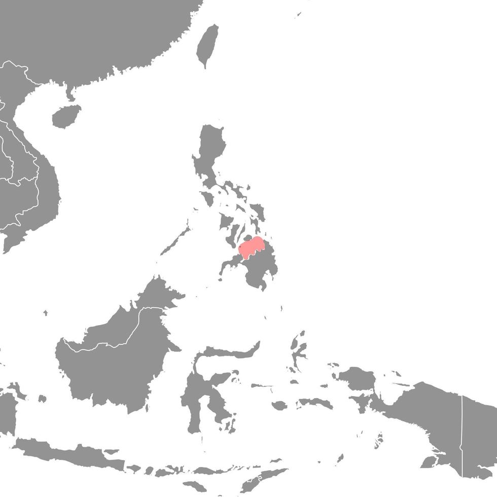 bohol mer sur le monde carte. vecteur illustration.