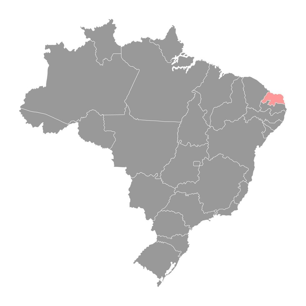 carte du rio grande do norte, état du brésil. illustration vectorielle. vecteur