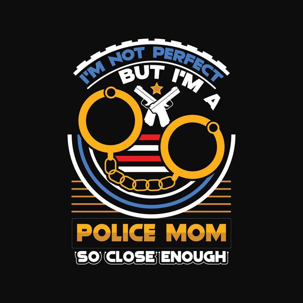 police T-shirt conception vecteur